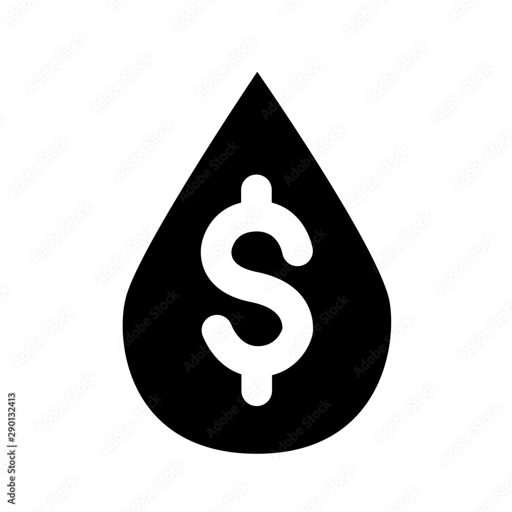 drop of oil, oil price, water price, drop with dollar sign, glyph icon isolated white background drop of oil, oil price, water price, drop with dollar sign, glyph icon isolated white background