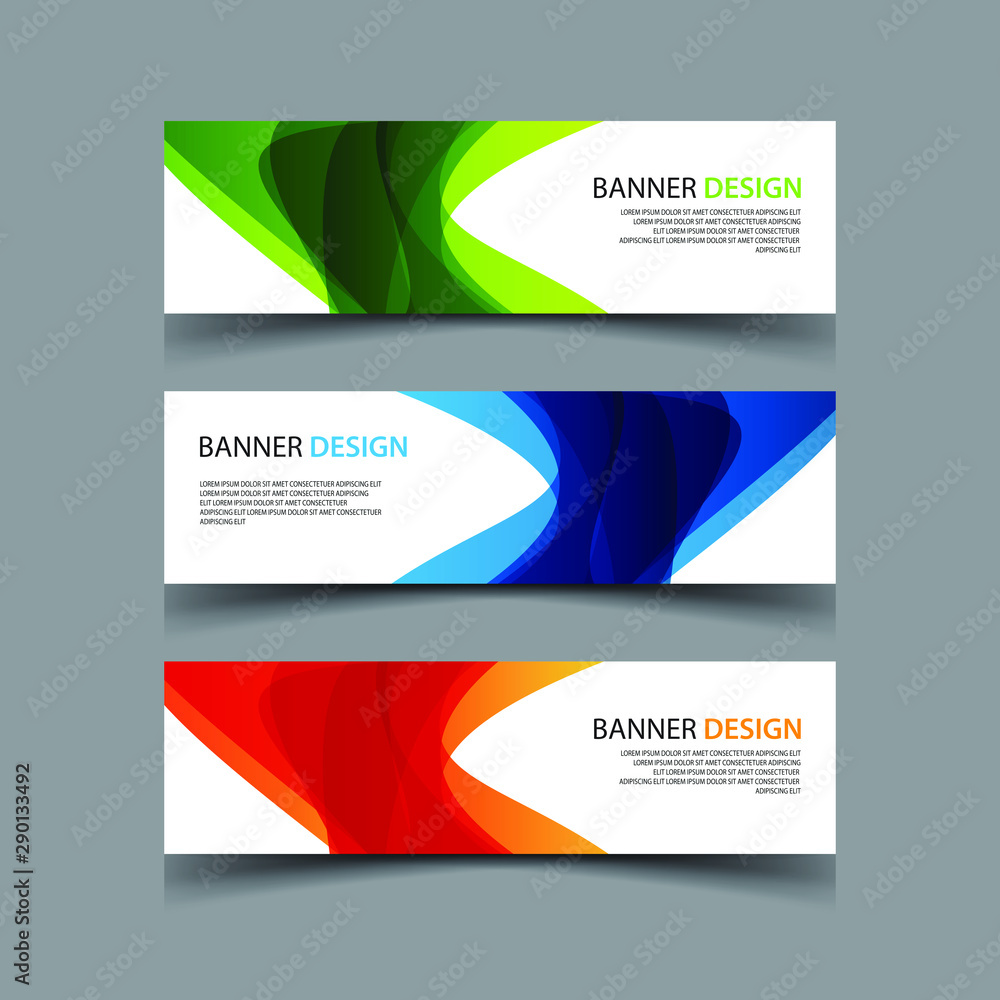 Naklejka premium Vector Abstract design banner web template