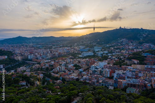 Barcelona Landscape drone view 