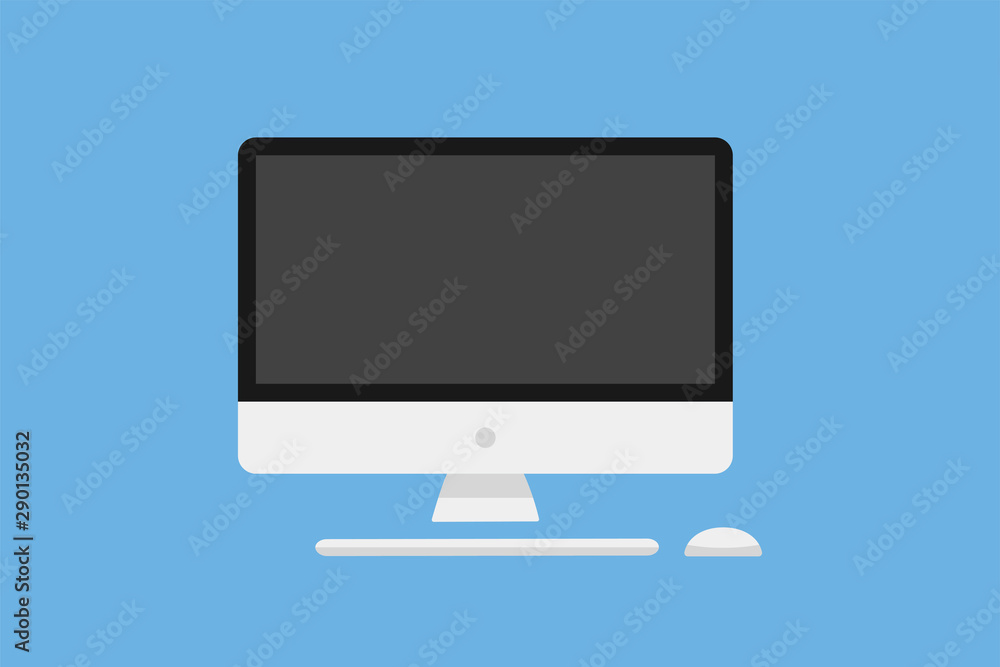 Computer display mouse keyboard. Technology communication background. Monitor vector icon. Flat graphic design. Screen computer monitor. Computer display mouse keyboard. Technology communication background. Monitor vector icon. Flat graphic design. Screen computer monitor.