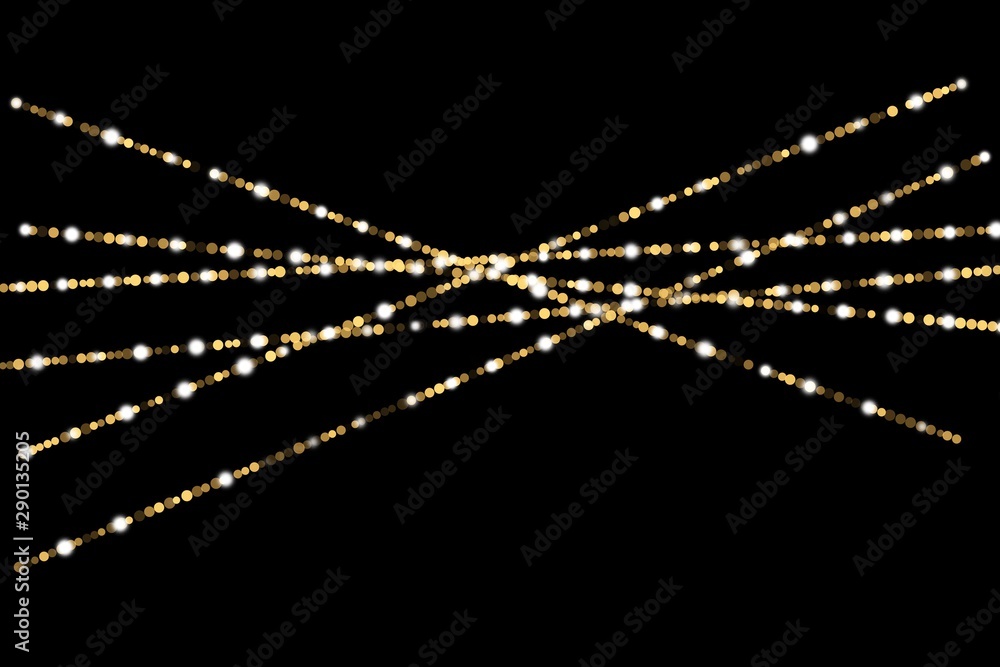 Fototapeta premium golden string light christmas string light