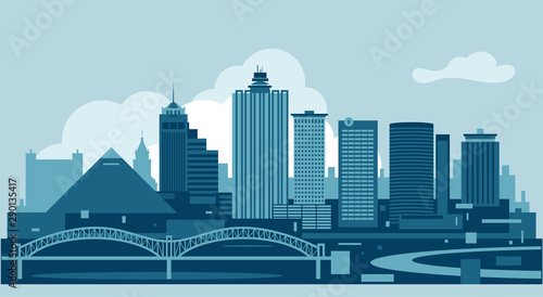 Memphis Tennesse USA Skyline