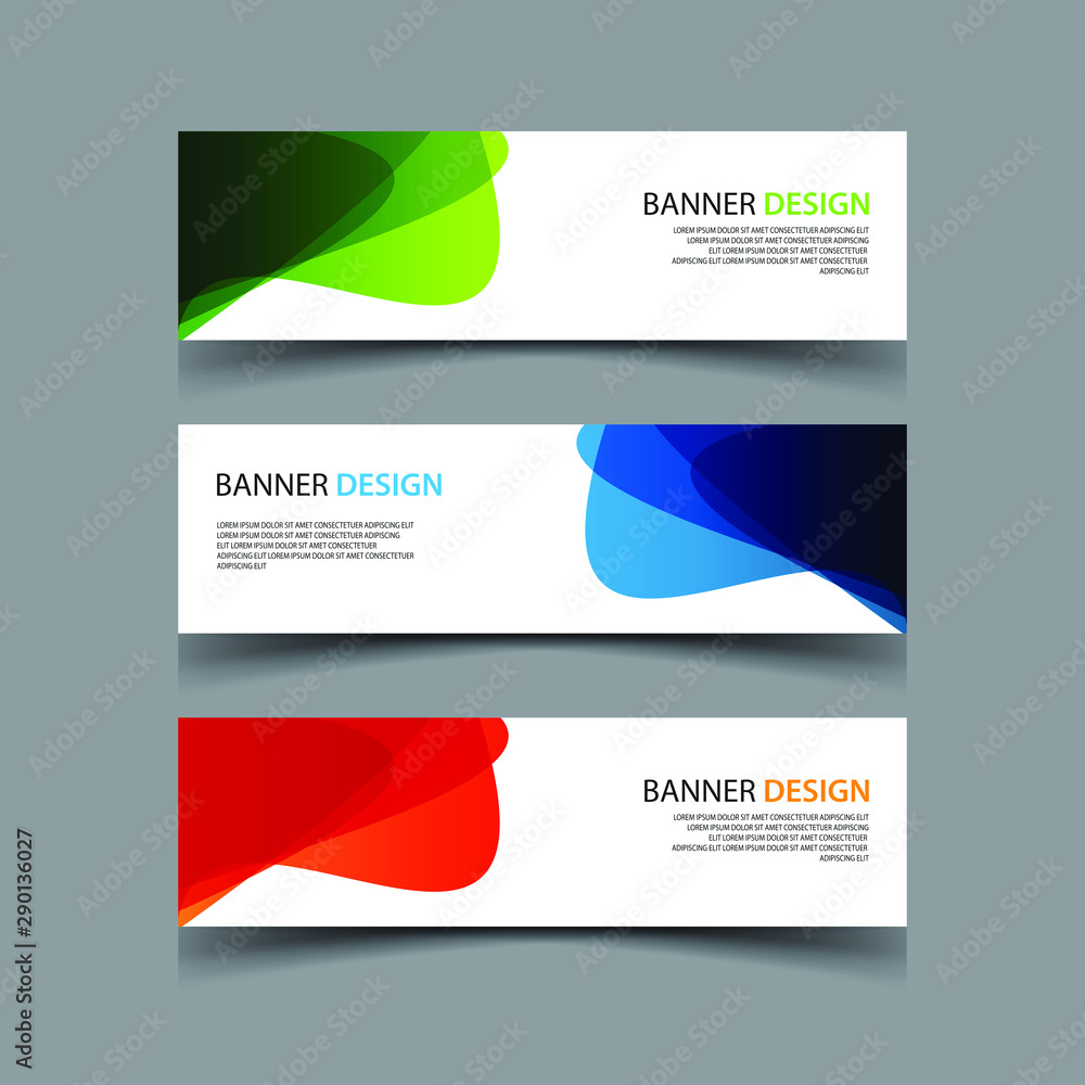 Naklejka premium Vector Abstract design banner web template
