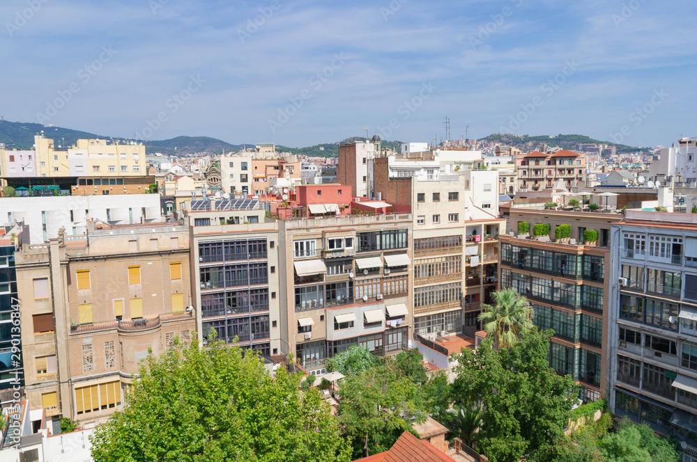バルセロナ、カサミラ屋上から見た街並み