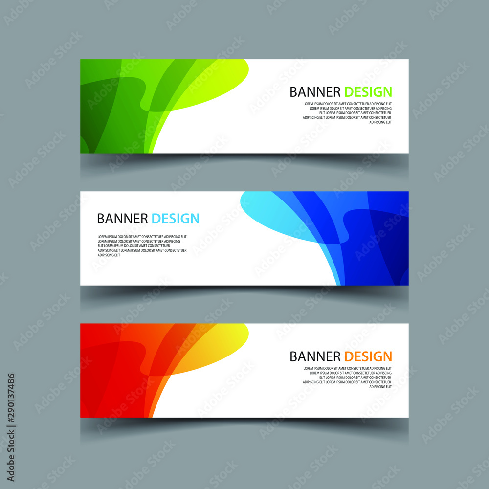 Naklejka premium Vector Abstract design banner web template