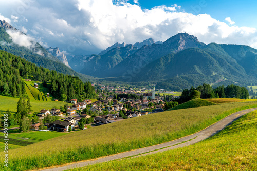 Blick auf die Südtiroler Ortschaft Toblach photo