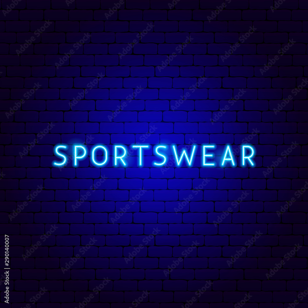 Fototapeta premium Sportswear Neon Text