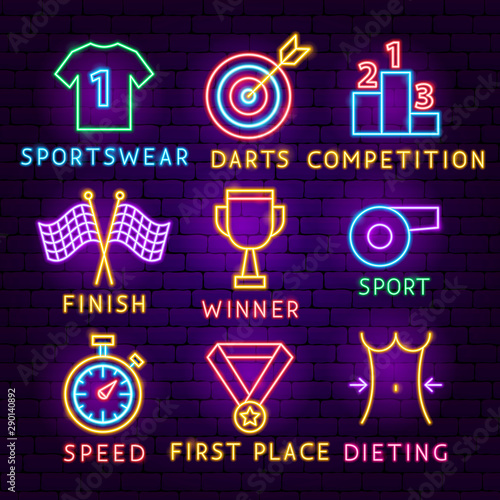 Sport Neon Label Set