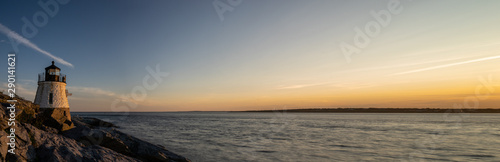 Panorama of Castle Hill Lighthouse at Newport  Rhode Island
