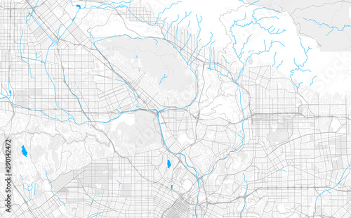 Rich detailed vector map of Glendale, Arizona, U.S.A.
