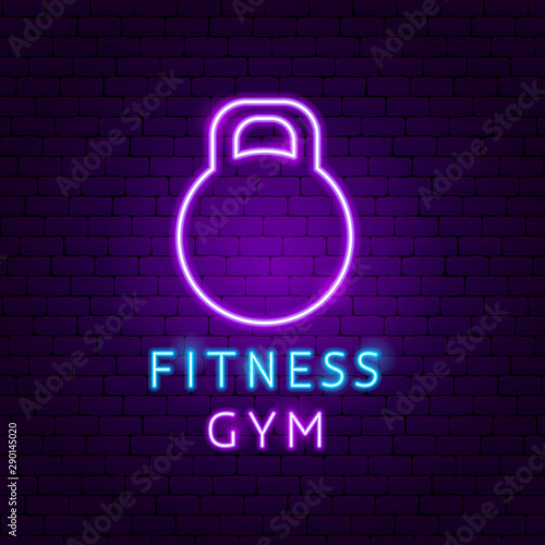 Fitness Gym Neon Label