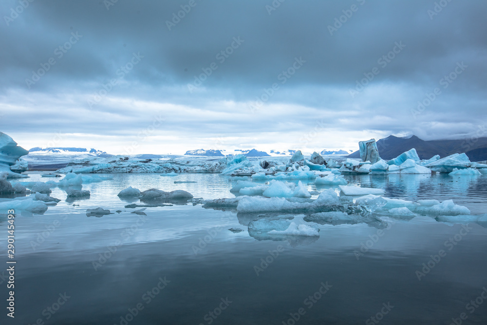Icebergs in the Jokulsarlon Ice Lake. Iceland