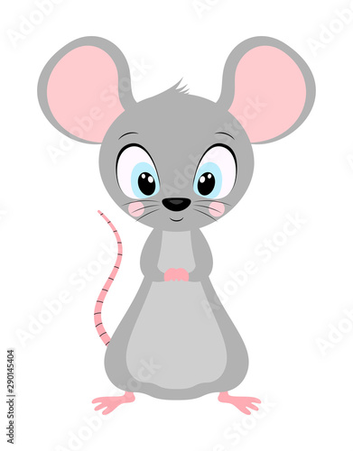 Fototapeta Naklejka Na Ścianę i Meble -  cute rat isolated on white