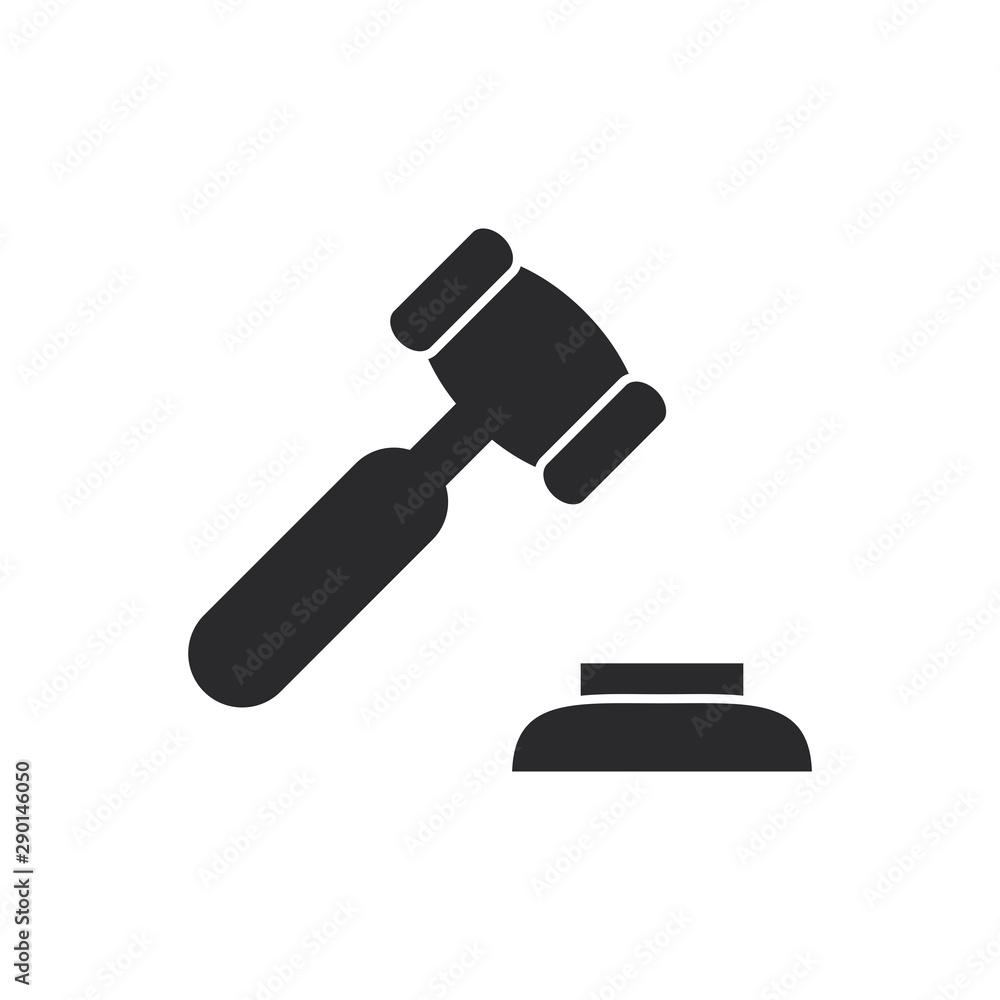 Justice hammer vector icon in modern style for web site and mobile app Justice hammer vector icon in modern style for web site and mobile app