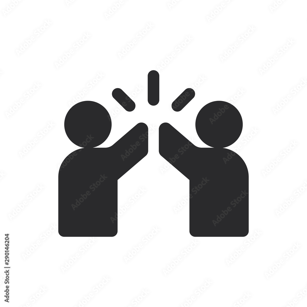 High five vector icon in modern style for web site and mobile app High five vector icon in modern style for web site and mobile app