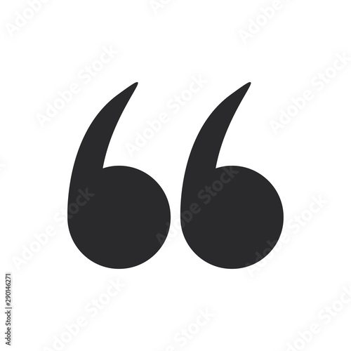 Left quotes vector icon in modern style for web site and mobile app