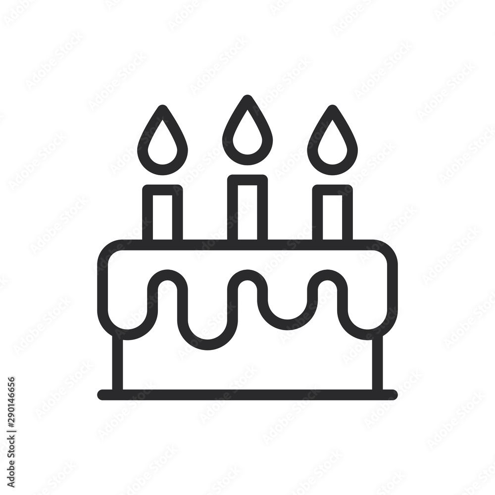 Birthday cake vector icon in modern style for web site and mobile app Birthday cake vector icon in modern style for web site and mobile app