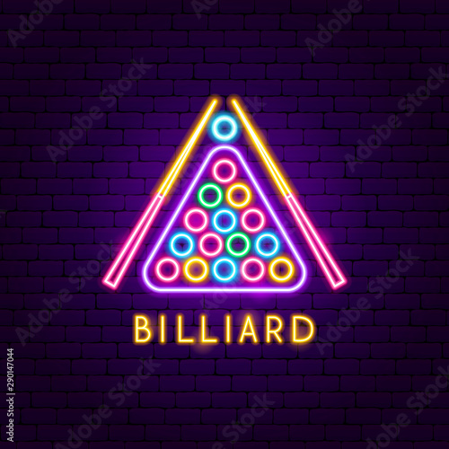 Billiard Neon Label