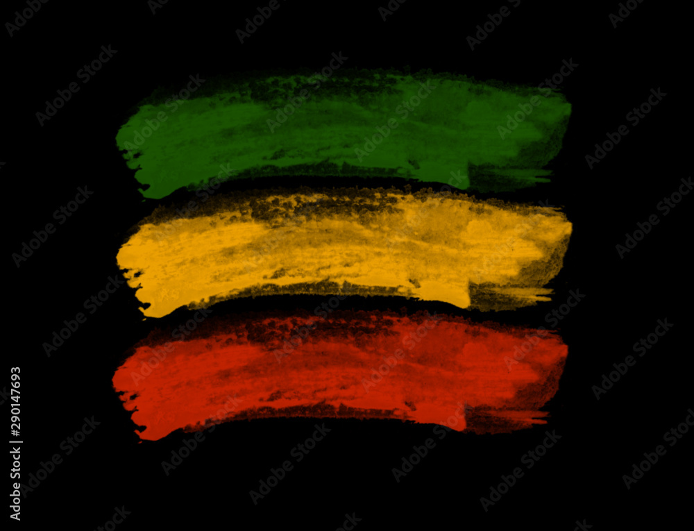 Green yellow red brush, reggae background Stock Vector | Adobe Stock