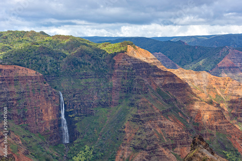 Waipoo Falls in the Waimea Canyon State Park, Kauai, Hawaii, United States