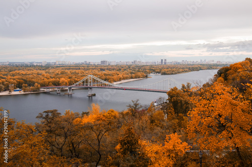  Autumn landscapes in the city  orange trees  October colorful  Kiev  Ukraine