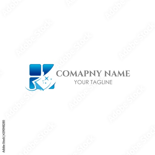 Window cleaning. The emblem or logo of the cleaning company