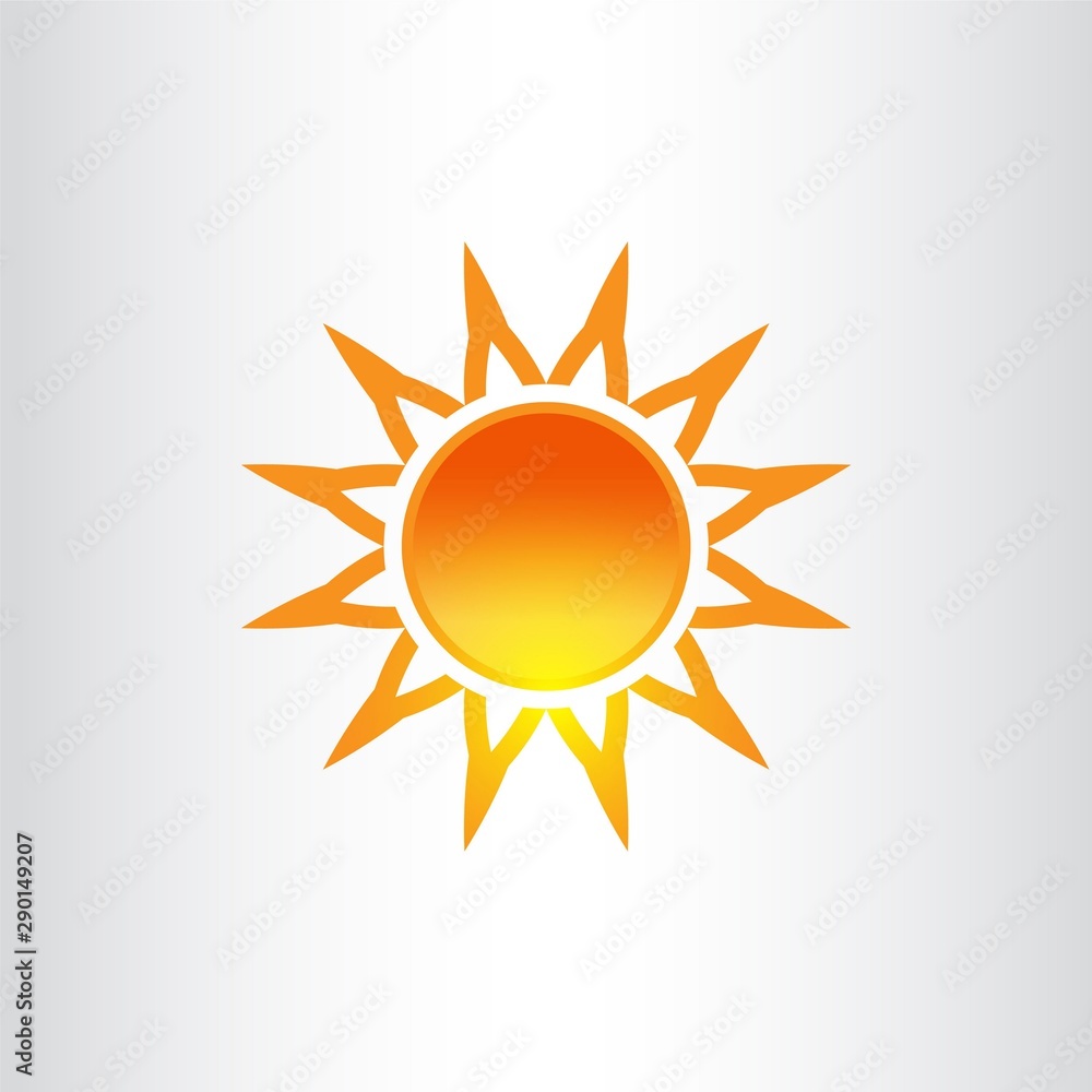 Sun Vector isolated summer icon design. Vector yellow sun symbol Sun Vector isolated summer icon design. Vector yellow sun symbol