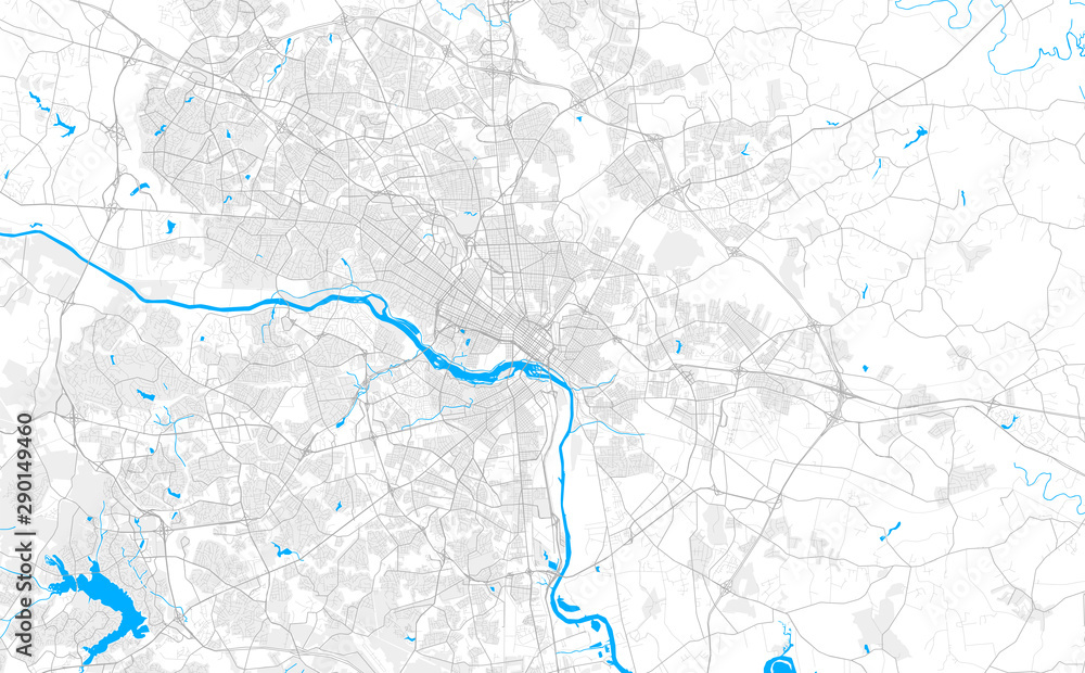 Rich detailed vector map of Richmond, Virginia, U.S.A. Rich detailed vector map of Richmond, Virginia, U.S.A.