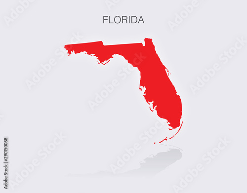 State of Florida Map in the United States of America