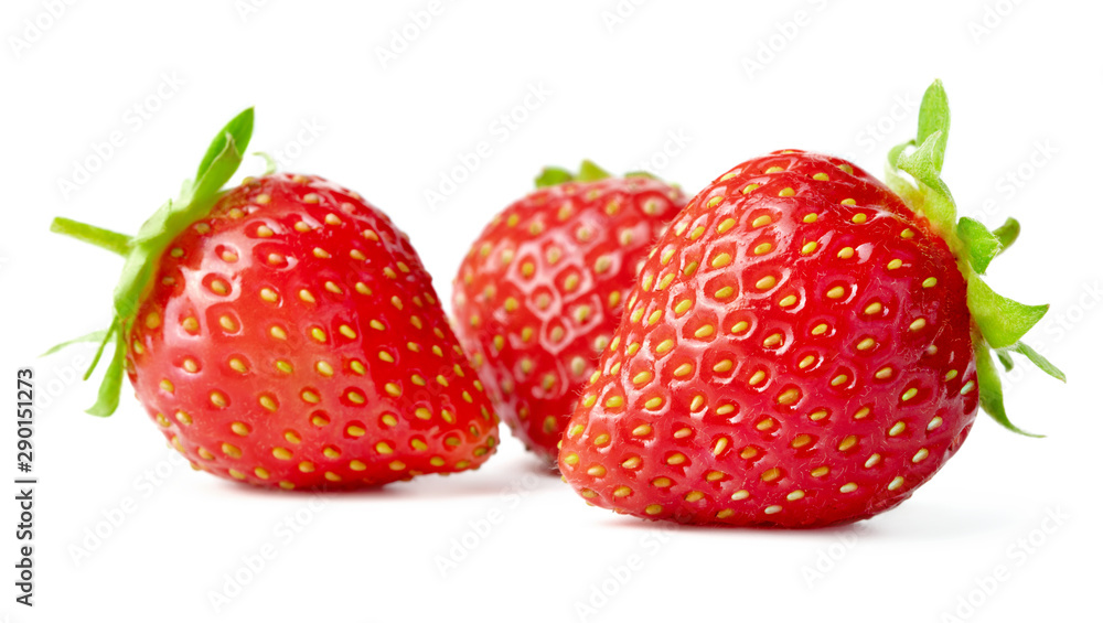 fresh strawberries isolated on white background fresh strawberries isolated on white background