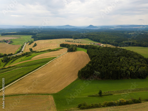 The long extinct volcanoes of the Hegau region near Lake Constance in Germany