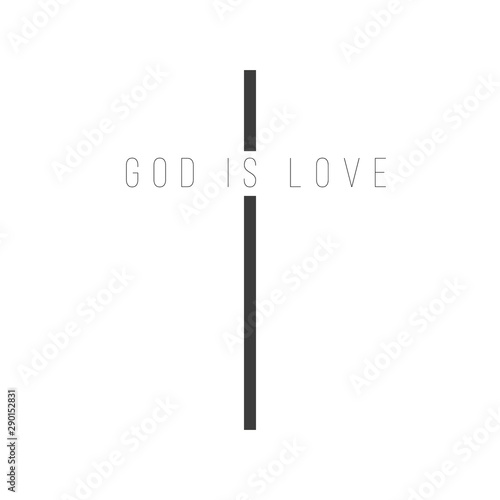 Words God is Love in Cross ...