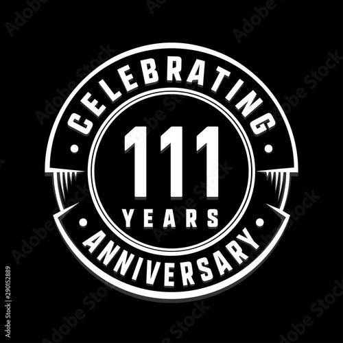Celebrating 111st years anniversary logo design. One hundred and eleven years logotype. Vector and illustration.