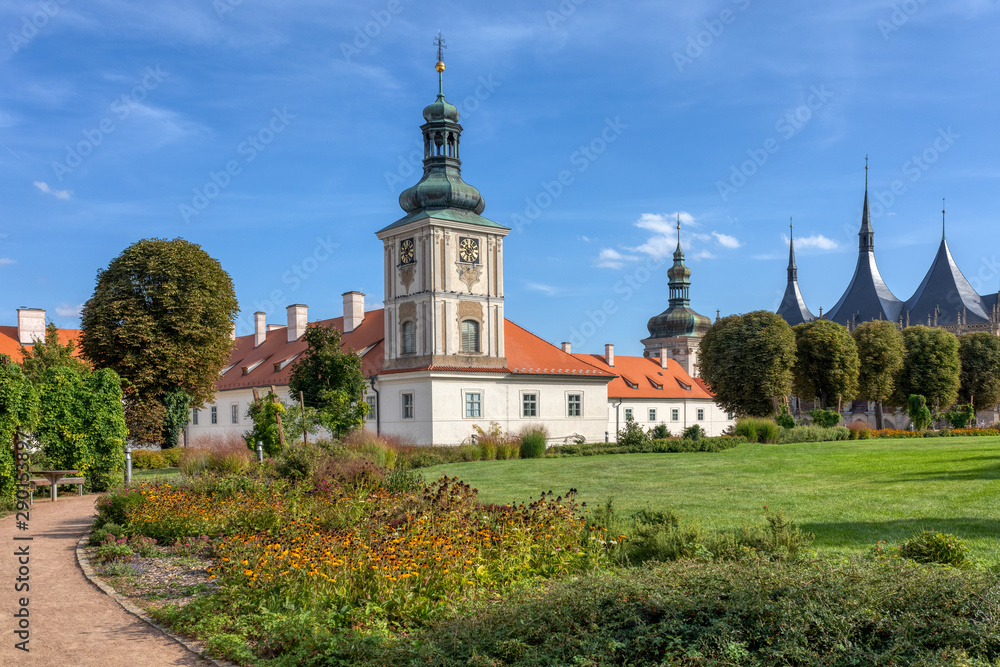 Tower of the early baroque building Jesuit College, Jezuitska Kolej in Kutna Hora, UNESCO site. Czech Republic
