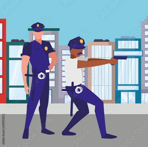 avatar policemen design vector illustration photo
