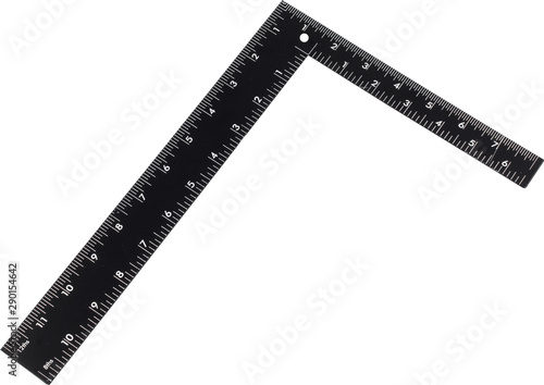Foto Steel framing setsquare isolated on white
