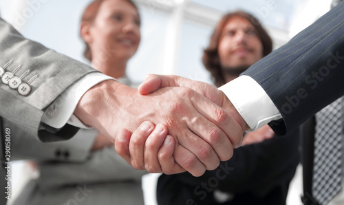 welcome and handshake business people © ASDF