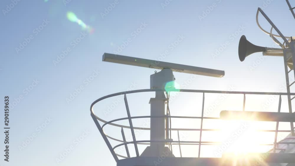 Communication and Radar tower of a large Container ship Communication and Radar tower of a large Container ship