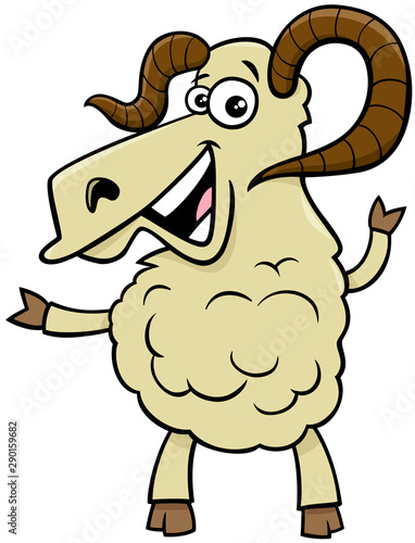 ram farm animal cartoon character