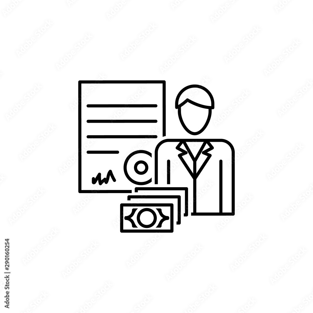 Financial, contract icon. Element of financial icon Financial, contract icon. Element of financial icon