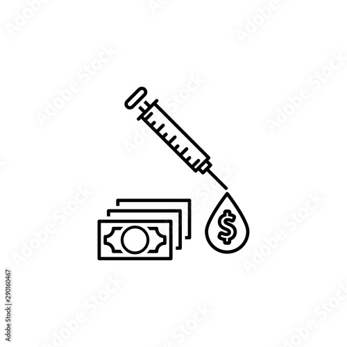 Financial, injecting icon. Element of financial icon