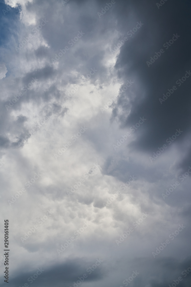 Dramatic sky with stormy clouds