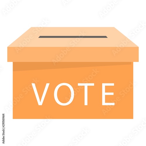 Ballot box icon. Flat illustration of ballot box vector icon for web design