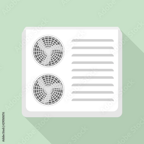 Outdoor fan conditioner icon. Flat illustration of outdoor fan conditioner vector icon for web design