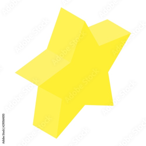 Star icon. Isometric of star vector icon for web design isolated on white background