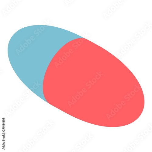 Aspirin capsule icon. Isometric of aspirin capsule vector icon for web design isolated on white background