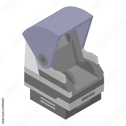 Baby car seat icon. Isometric of baby car seat vector icon for web design isolated on white background