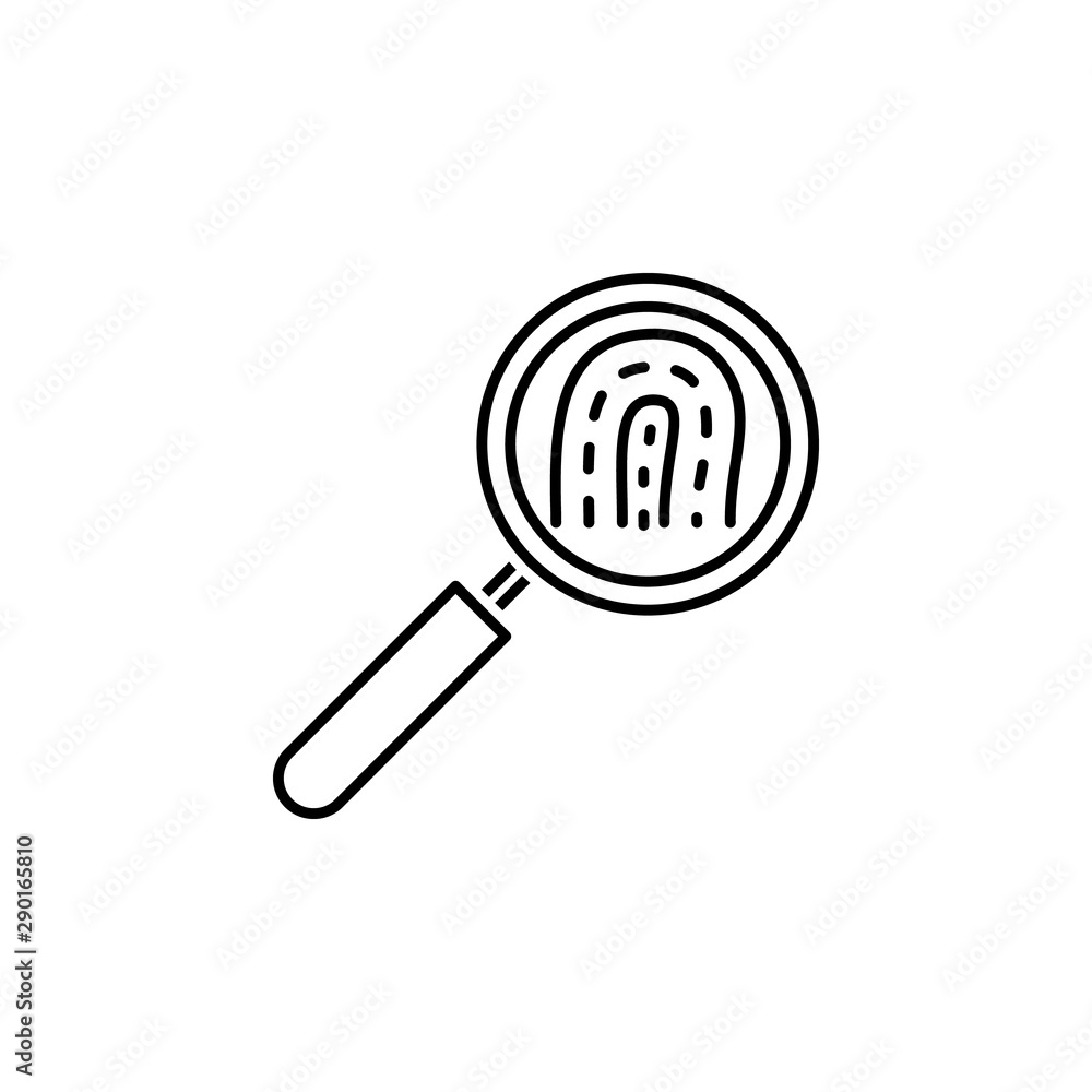 Fingerprint icon. Element of legal services thin line icon Fingerprint icon. Element of legal services thin line icon