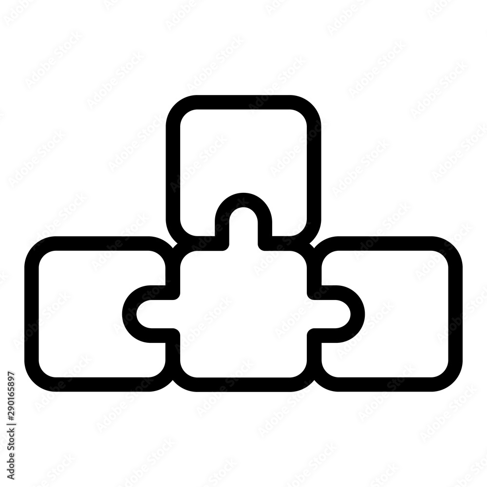 Puzzle idea icon. Outline puzzle idea vector icon for web design isolated on white background Puzzle idea icon. Outline puzzle idea vector icon for web design isolated on white background
