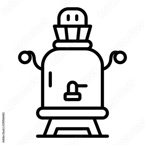 Retro samovar icon. Outline retro samovar vector icon for web design isolated on white background